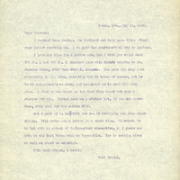 Typewritten letter, 1 page, from Frank H. Shoemaker to Robert H. Wolcott, "I reached home Monday, via Portland and Salt Lake City."