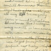 Handwritten 2 page letter from Psyche Bruner to Lawrence Bruner, "There has been a skunk in the barn…"