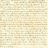 Handwritten 2 page letter from Lawrence Bruner to Marcia Bruner, "I did not write my usual letter on Sunday because I was rather tired and had nothing special to write about."