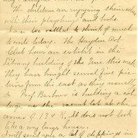 Handwritten 6 page letter from Marcia Bruner to Lawrence Bruner, "I will scratch you a few lines tonight for…"