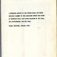 Frank H. Shoemaker typescript, 23 pages, on the bird-room in Omaha home