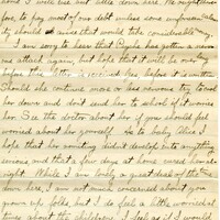 Handwritten 10 page letter from Lawrence Bruner to Marcia Bruner, "Since I am way off here 'measly 100 miles from nowhere'..."