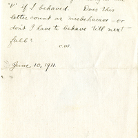 Edith Schwartz Clements handwritten letter