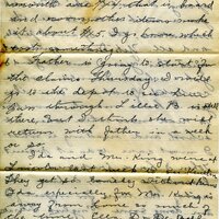 Handwritten 6 page letter from Amy Bruner to Lawrence Bruner, "I feel like writing to you this evening…"