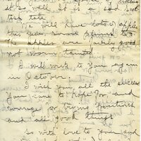 Handwritten 10 page letter from Amy Bruner to Lawrence Bruner, "You see by the heading that I am at Wisner…"