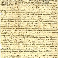 Handwritten 2 page letter from Lawrence Bruner to Marcia Bruner, "Your letter written on the 17th of October reached me a couple days ago..."