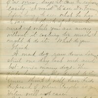 Handwritten 4 page letter from Marcia Bruner to Lawrence Bruner, "Well it has been two weeks since…"