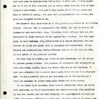 Frank H. Shoemaker typescript, 28 pages, titled "At Fort Riley, Kansas" on activities at Fort Riley between Oct. 12-29, 1903.