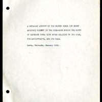 Frank H. Shoemaker typescript narrative, 29 pages,  on the bird room in Omaha home, with details on bird and insects.
