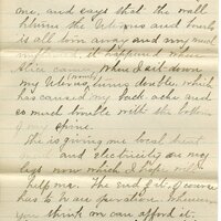 Handwritten 6 page letter from Marcia Bruner to Lawrence Bruner, "I will try to write every Sunday as not to..."