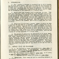 A page from Charles Ledwith's R.O.T.C. Band Manual for the freshman band at the University of Nebraska.  This page includes an introduction to Part I of the manual, "The Military Band."
