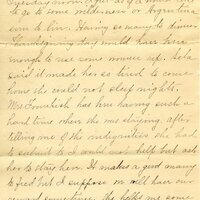 Handwritten 8 page letter from Marcia Bruner to Lawrence Bruner, "This last week has been full of events…"
