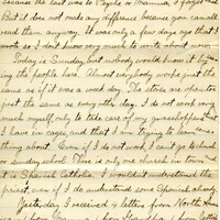 Handwritten 6 page letter from Lawrence Bruner to Helen, "I believe that I will write this letter to you because the last wasto Psyche or Mamma..."