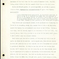 Frank H. Shoemaker typescript, 32 pages, detailing bird sightings, field trips, photography, and associated activities in Omaha, Nebraska.