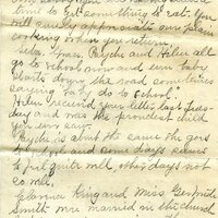 Handwritten 8 page letter from Marcia Bruner to Lawrence Bruner, "It seems harder every Sunday…"