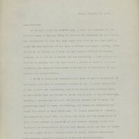 Typewritten letter, 3 pages, from Robert H. Wolcott to Frank H. Shoemaker, "If present plans are carried out, I shall be somewhere on the Pacific Coast by January 30th; if matters are deferred for any reason, the probability is that the date named will find me too busy getting ready for the business of the trip to attend the annual meeting."