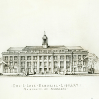 Architects rendering of the original north facade.