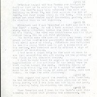 Frank H. Shoemaker typescript, 20 pages, detailing bird sightings, field trips, photography, and associated activities in Omaha, Nebraska.