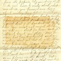 Handwritten 4 page letter from Marcia Bruner to Lawrence Bruner, "I will send you more clippings from the papers…"