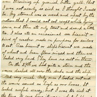 Handwritten 8 page letter from Lawrence Bruner to Psyche Bruner, "Since Mamma does not lile long letters I guess that I will write the long ones to you and Helen..."