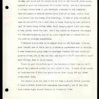 Frank H. Shoemaker typescript, 8 pages, on trip to Agate Springs Ranch with bird list.