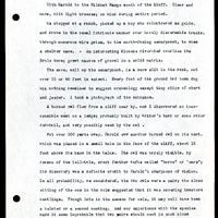 Frank H. Shoemaker typescript, 9 pages, on Wildcat Range and owls, fossils, and lantern slides.