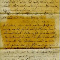 Handwritten 5 page letter from Marcia Bruner to Lawrence Bruner, "I will try to write a few lines today..."