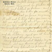 Handwritten 11 page letter from Marcia Bruner to Lawrence Bruner, "Today is Friday, but I thought I would…"