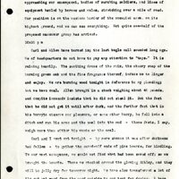 Frank H. Shoemaker typescript, 28 pages, titled "At Fort Riley, Kansas" on activities at Fort Riley between Oct. 12-29, 1903.