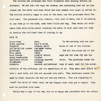 Elizabeth Van Sant transcribed letters