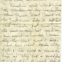 Handwritten 10 page letter from Amy Bruner to Lawrence Bruner, "You see by the heading that I am at Wisner…"