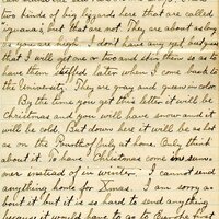 Handwritten 4 page letter from Lawrence Bruner to Helen Bruner, "I forgot to say in my letter to Mamma that I am so glad to hear that all of you have been so well."