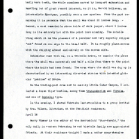 Frank H. Shoemaker typescript, 9 pages, on Wildcat Range and owls, fossils, and lantern slides.