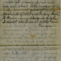 Handwritten 6 page letter from Marcia Bruner to Lawrence Bruner, "It is again Sunday and I thought I would write to you…"