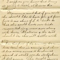 Handwritten 5 page letter from B. King to Lawrence Bruner, "It seems so strange to be writing a letter to you…"