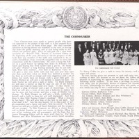 A page written by Van Dusen to give credit to (and make fun of) the Cornhusker staff. There is a photo that was taken at the Cornhusker staff formal.