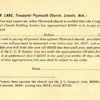 Typewritten 1 page letter from Uriah Bruner to Marcia Bruner, "I herewith return Lawrence's letter and printed…"