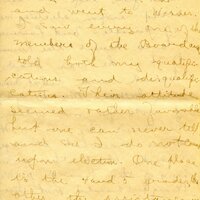 Handwritten 18 page letter from Amy Bruner to Lawrence Bruner, "Did you think I was never going to write…"