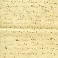 Handwritten 18 page letter from Amy Bruner to Lawrence Bruner, "Did you think I was never going to write…"