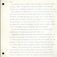 Frank H. Shoemaker typescript, 32 pages, detailing bird sightings, field trips, photography, and associated activities in Omaha, Nebraska.