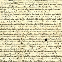 Handwritten 2 page letter from Lawrence Bruner to Marcia Bruner, "Well it is Sunday afternoon again and I am just starting to write my weekly letter home..."