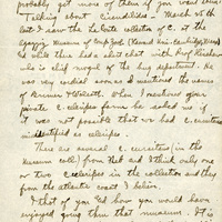 Handwritten letter, 7 pages, from  I.S. [Isador] Trostler to Frank H. Shoemaker, "Yours of 24-38 red on 29th. Your cipher was easy (after I had the key). You look for something difficult in nine do you not?"